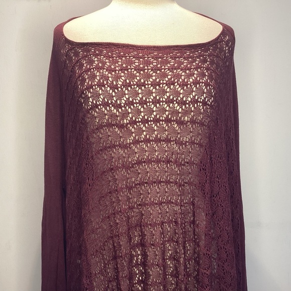 GRACE & LACE OPEN KNIT LIGHT WEIGHT TWO FIT KNIT CARDIGAN One size fits most NWT - Picture 3 of 11